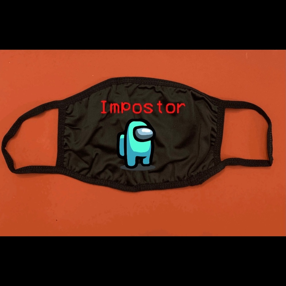 AMONG US IMPOSTER DELUXE FACE MASK  FILTER POCKET
